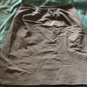 Black and white  checkered A-line Skirt